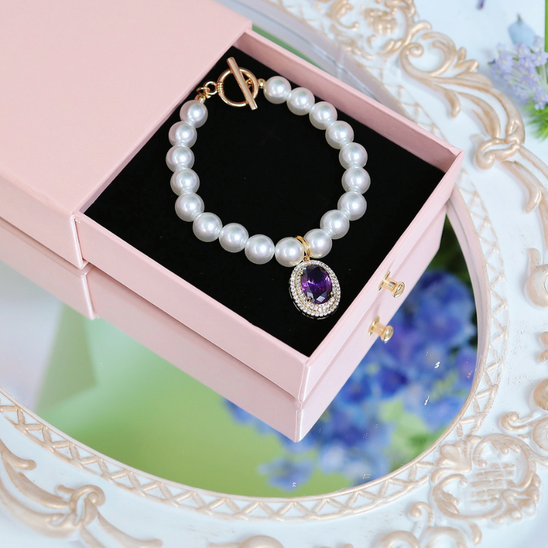 Gemstone Pearl Pet Collar - Blingyfur 