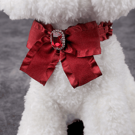 Royal Bow Crystal Pet Collar - Blingyfur 