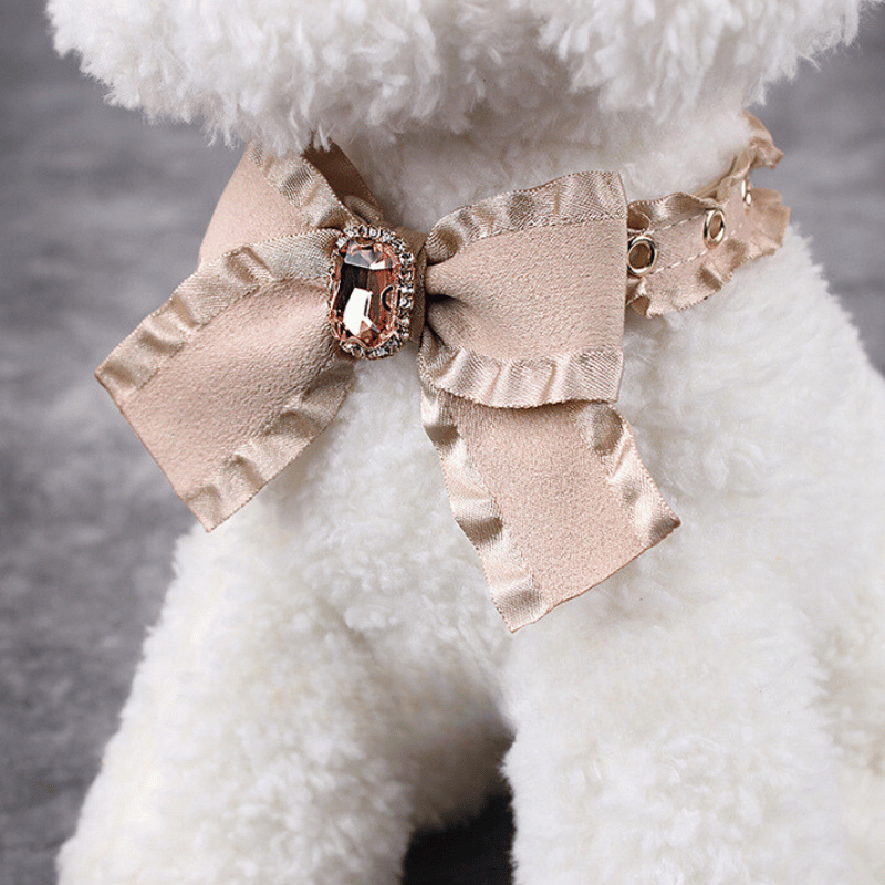 Royal Bow Crystal Pet Collar - Blingyfur 