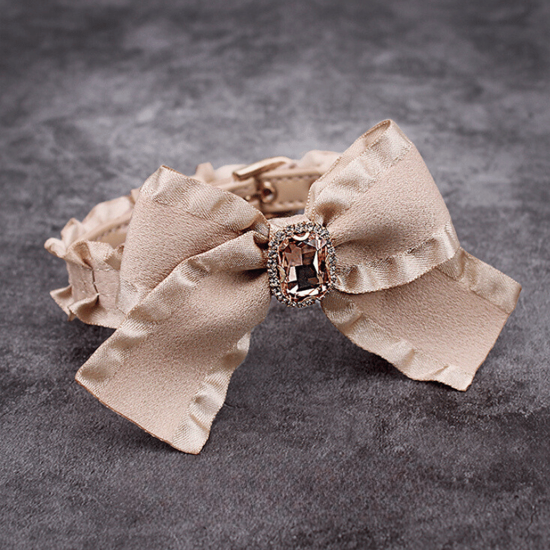 Royal Bow Crystal Pet Collar - Blingyfur 