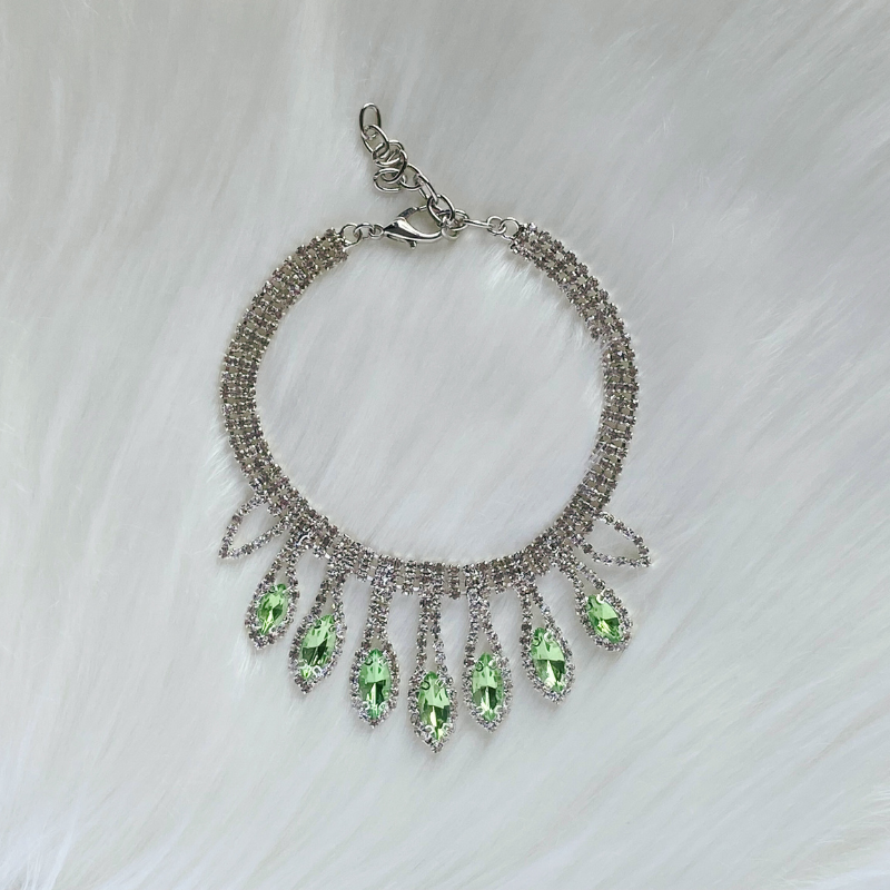 Elegant Gemstone Cat Collar Necklace - Blingyfur 