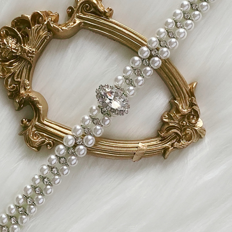 Vintage Pearl Cat Collar Necklace - Blingyfur 